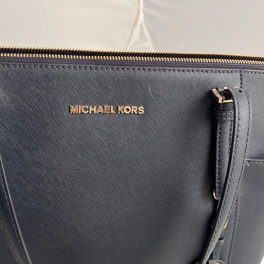 Michael Kors navy blue Jet Set large tote 30F4GTTT9L-414